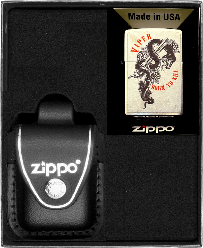 Feuerzeug-Set ZIPPO VIPER REVOLVER Geschenk No3