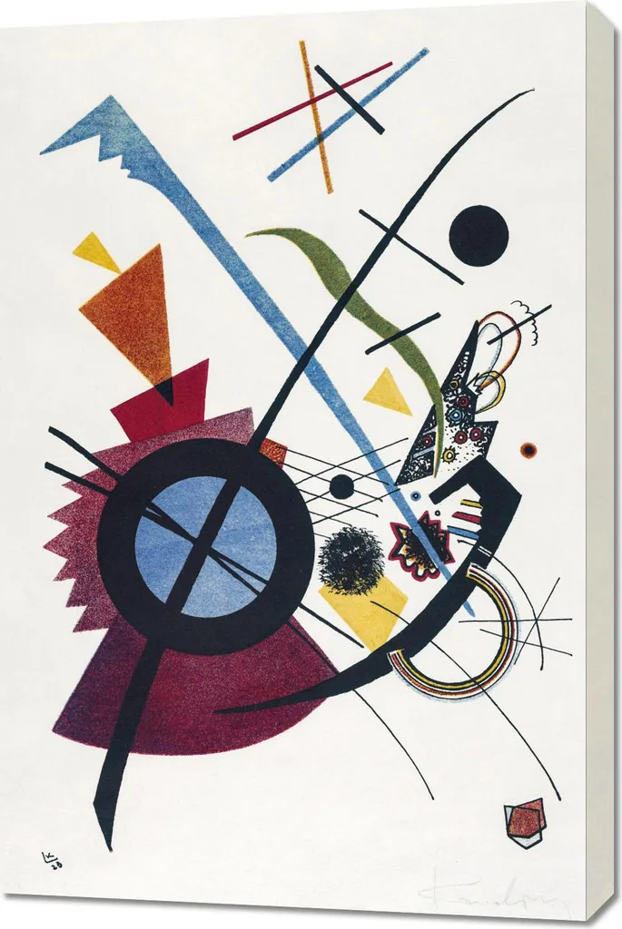 Decorazione Parete Kandinsky Viola 60x90 | Quadro Astratto Salotto