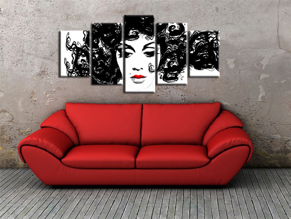 Akustikbild Abstrakt 200x100 cm Bilder Akustikschaum Hochleistungsschallabsorber Schallschutz Leinwand 5 tlg Wandbild Raumakustik Schalldämmung 02...