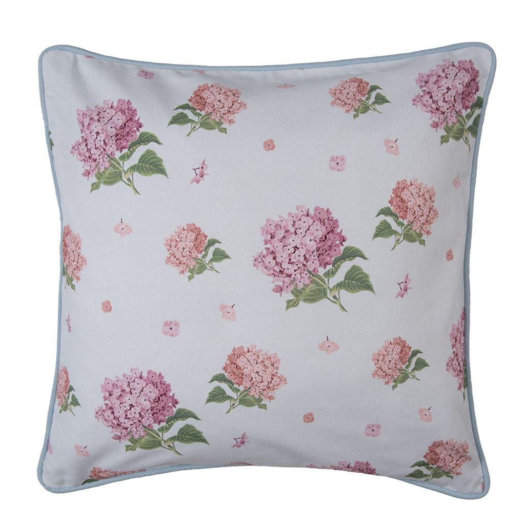 Clayre & Eef Kissenbezug 40x40 cm Blau Rosa Baumwolle Produktbild 