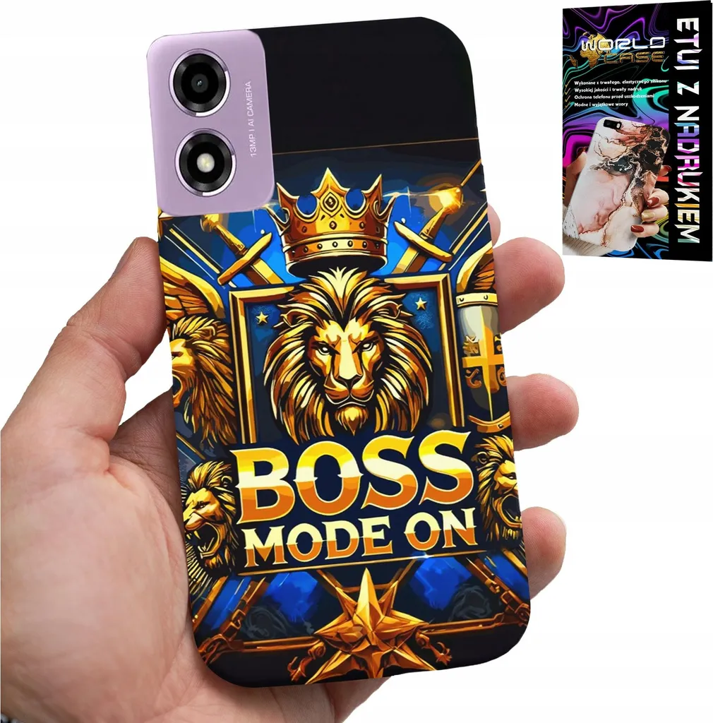 Cover Moto E14 Boss Leone Shield Edition | Design Urban con Pellicola