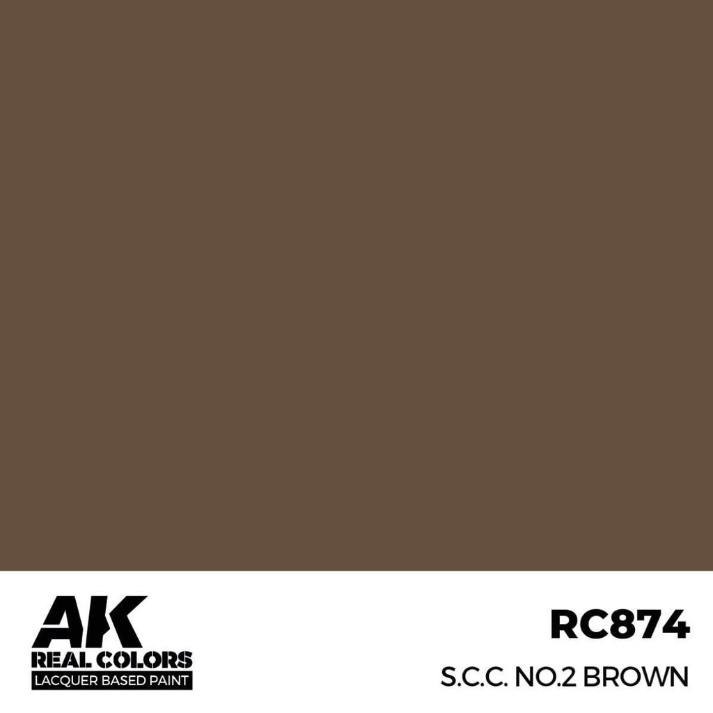 AK Interactive S.L. AK-RC874 REAL COLORS: S.C.C. No.2 Brown 17 ml