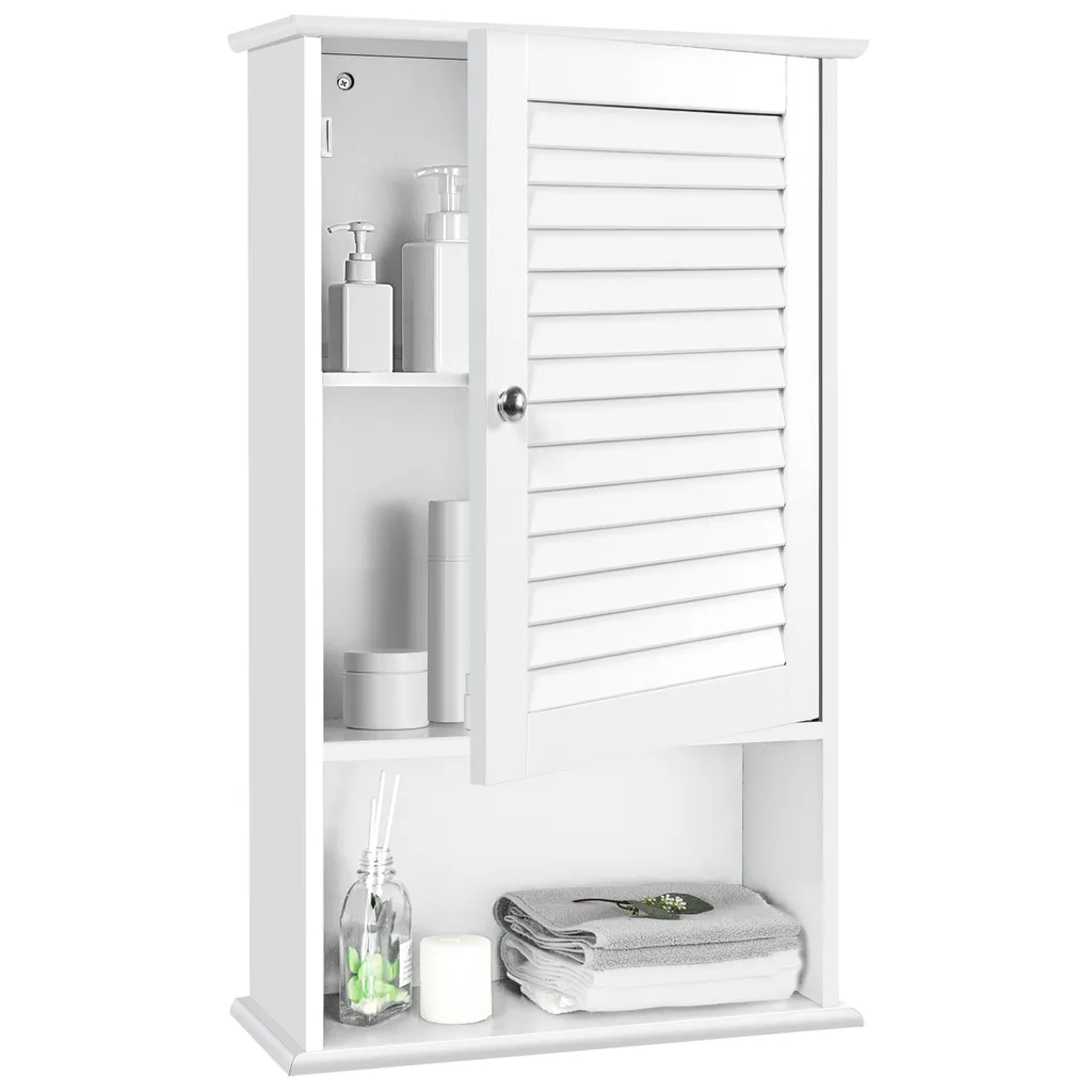 Armoire de salle de bain suspendue COSTWAY - Rangement mural 42x16,5x70cm