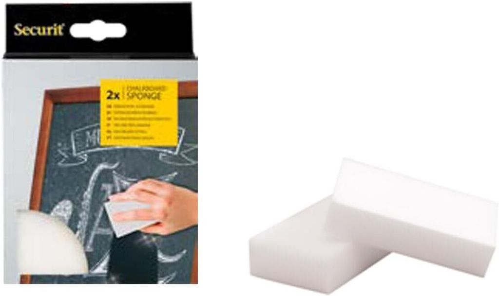 Securit Reinigungsschwamm CHALK BOARD SPONGE 2 Schwämme weiß/grau