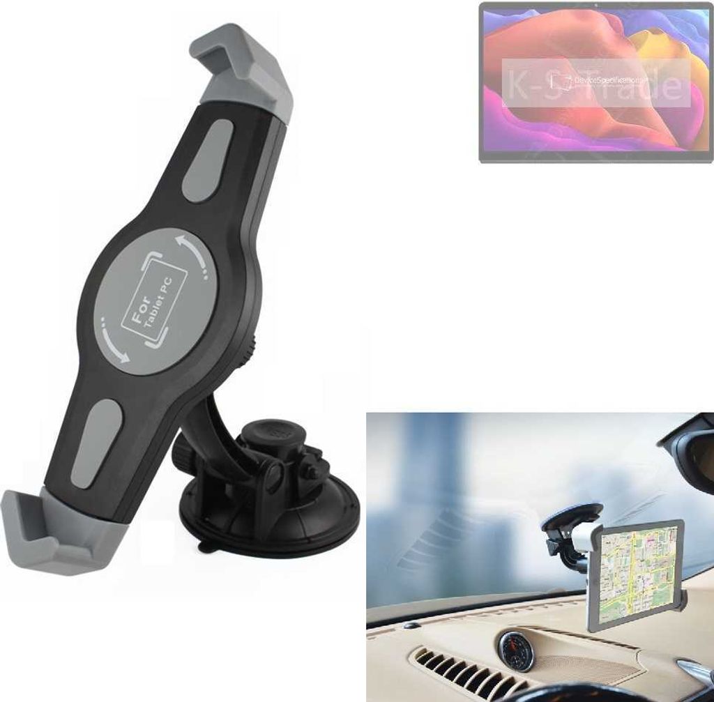 K-S-Trade Scheiben-Halterung für Tablets kompatibel mit Lenovo Yoga Pad Pro 13 KFZ Tablet Saugnapf Auto Halterung Windschutzscheibe Holder Halter