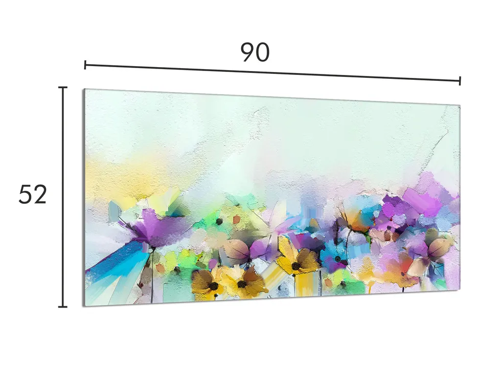 Dekwelt Piastra Di Copertura Per Fornelli In Vetro Temperato 90x52 Cm, Con Fiori Gialli, 6-in-1: Protezione, Paraspruzzi, Tagliere E Sottopentola, Per Piani A Induzione (escluso Gas)