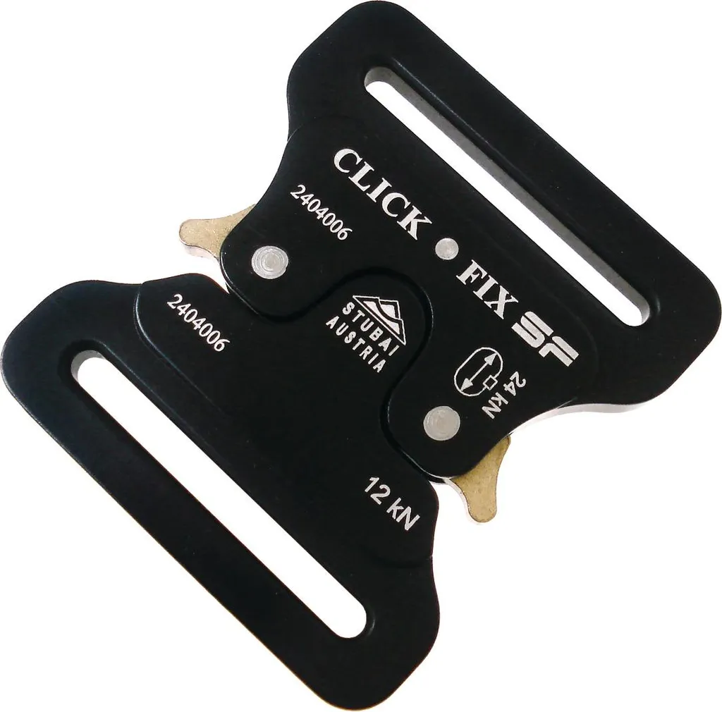 Boucle de Fermeture Rapide en Alu Noir pour Sangles et Équipement 25mm