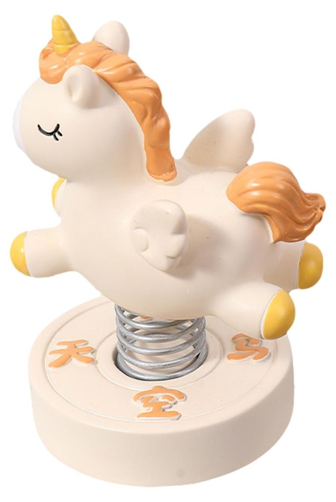Cartoon-Pferdefigur bringt Glück und Wohlstand, Mini-Pferdestatue, federndes Pferde-Fidget-Spielzeug, Neujahrsdekoration
