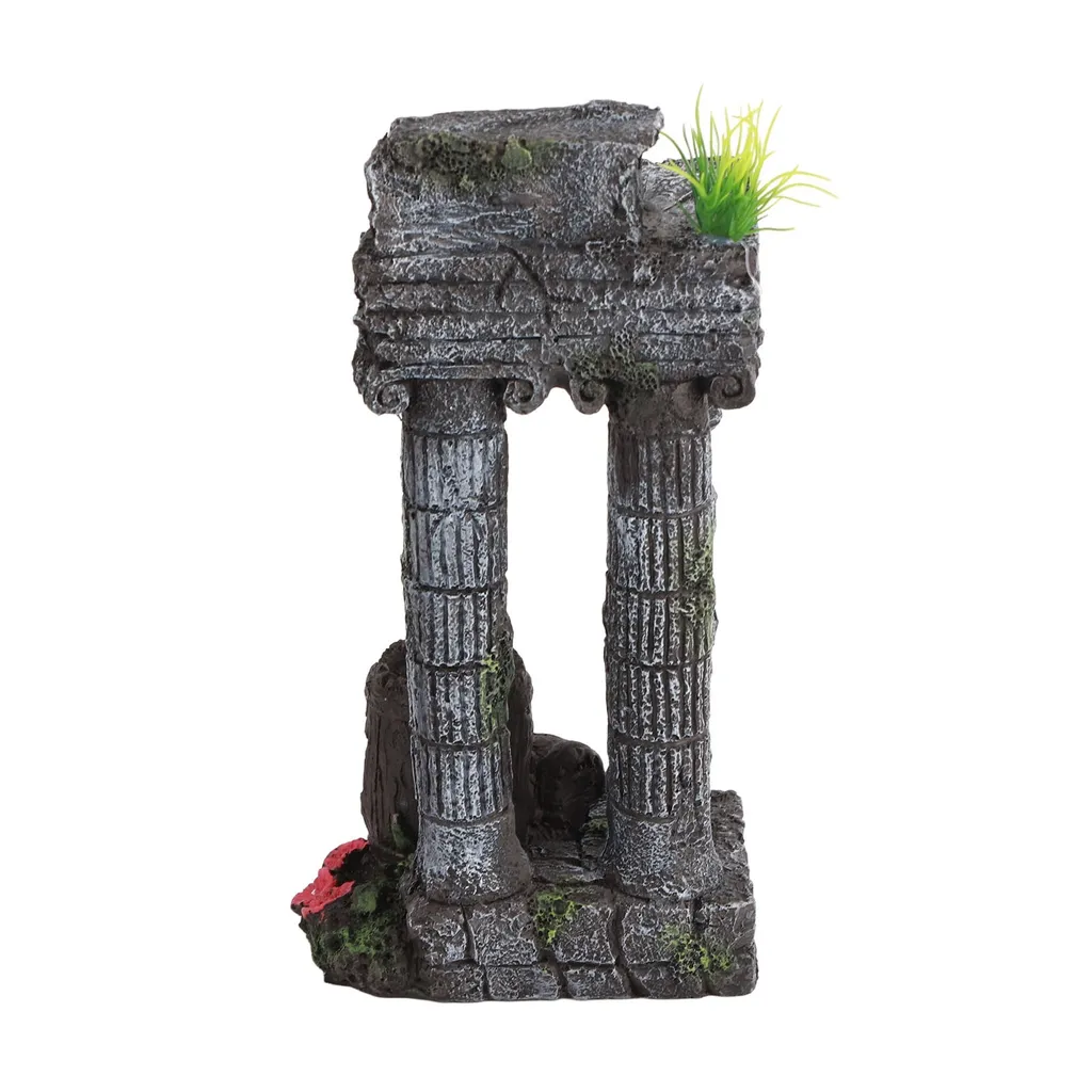 Colonne romane di decorazione dell'acquario, colonne romane di resina del serbatoio del pesce, colonne romane del paesaggio dell'acquario, decorazione del serbatoio del pesce della colonna romana simulata, ornamento del paesaggio del serbatoio del pesce, decorazione del serbatoio del pesce