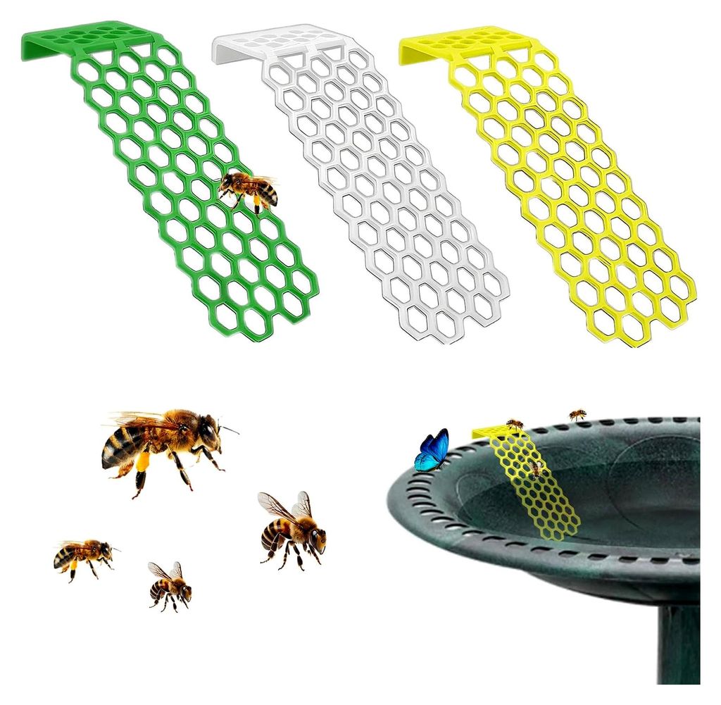 3er Set Bienen-Tränke Station, Bienen-Bad für Garten, faltbare Insektentränke für Bienenhäuser, Gärten und Obstgärten