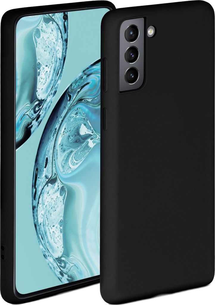 Soft-Case für Samsung Galaxy S21, Farbe:Onyx Schwarz