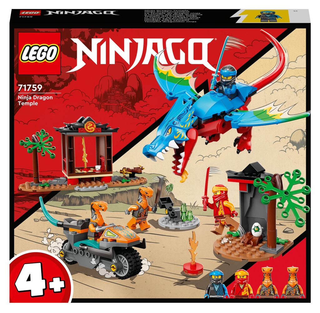 LEGO 71759 NINJAGO Drachentempel Set mit 4 Minifiguren Produktbild 