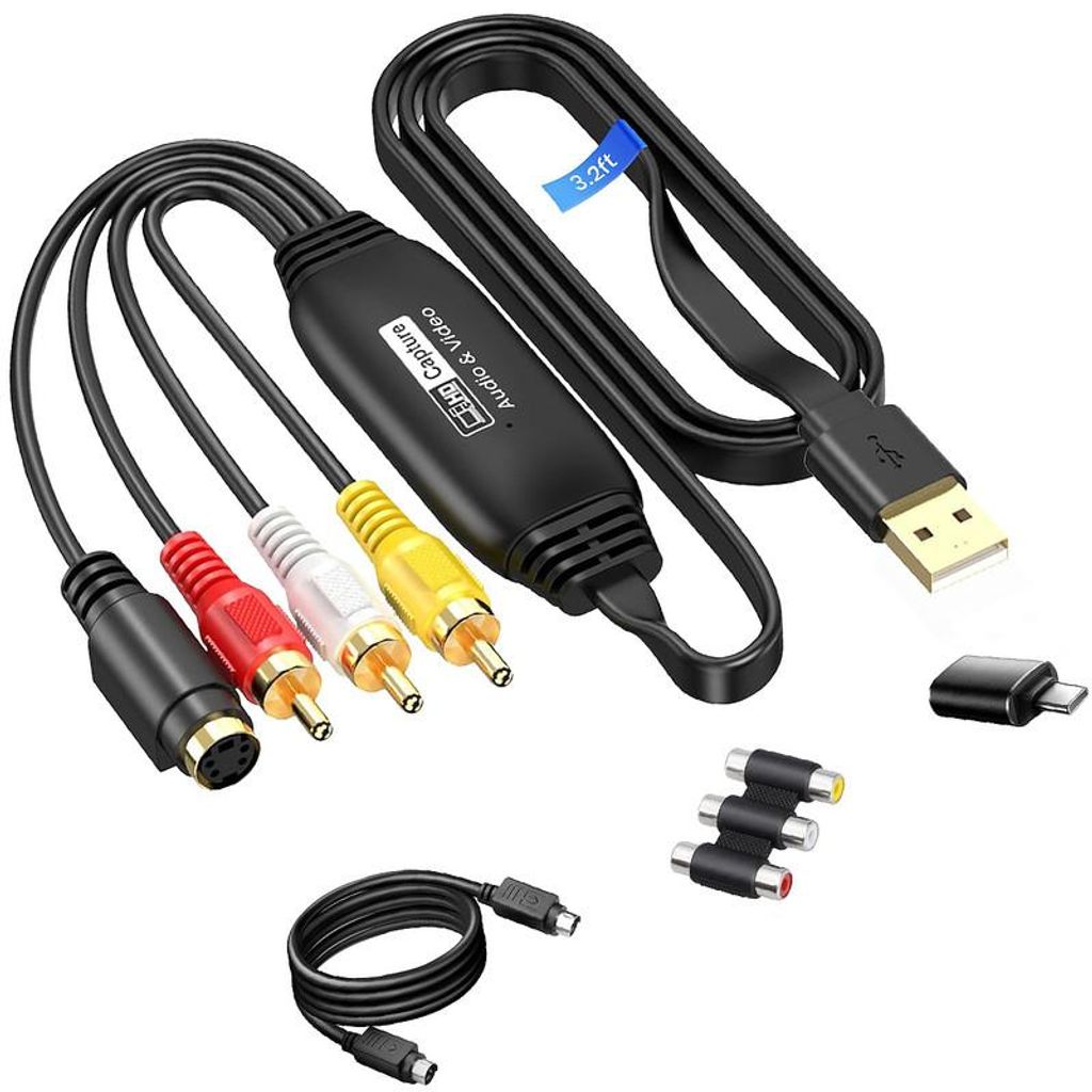 VHS zu Digital Konverter, USB Video Capture Card, 1080p, Produktbild 