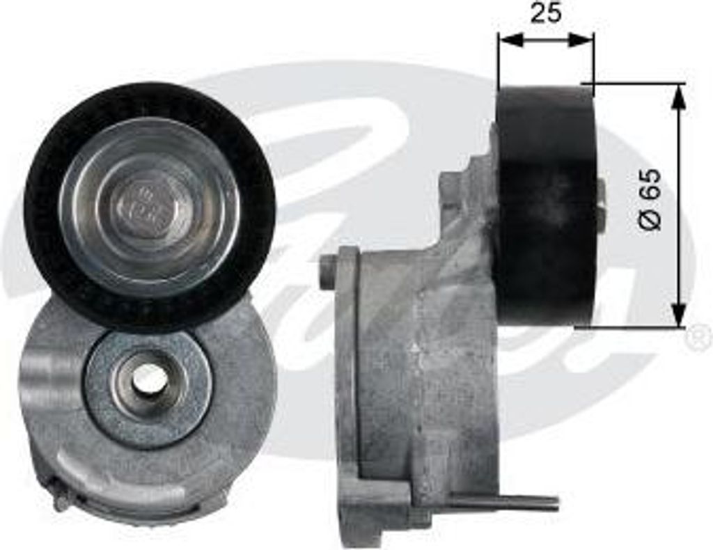 GATES T39186 Spannrolle, Keilrippenriemen OE 16114257 kompatibel mit Proace, Traveller, RCZ, Expert, 807, 508, 5008, 407, 308, 3008, Zafira, Scudo,...