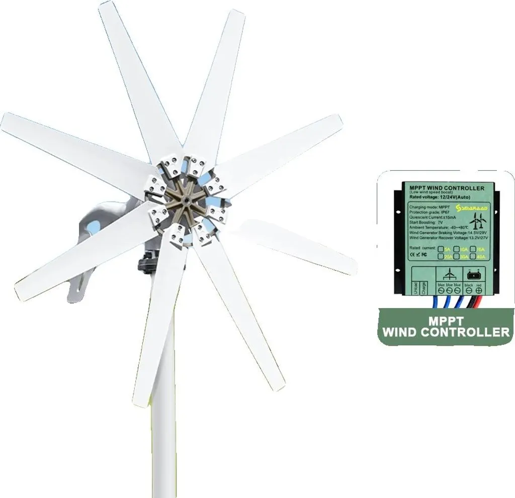 Générateur éolien 3000W 48V avec contrôleur MPPT intégré haute performance