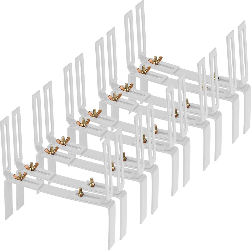 BigDean 10 Stück Blumenkastenhalter weiß Standard H-Form Produktbild 