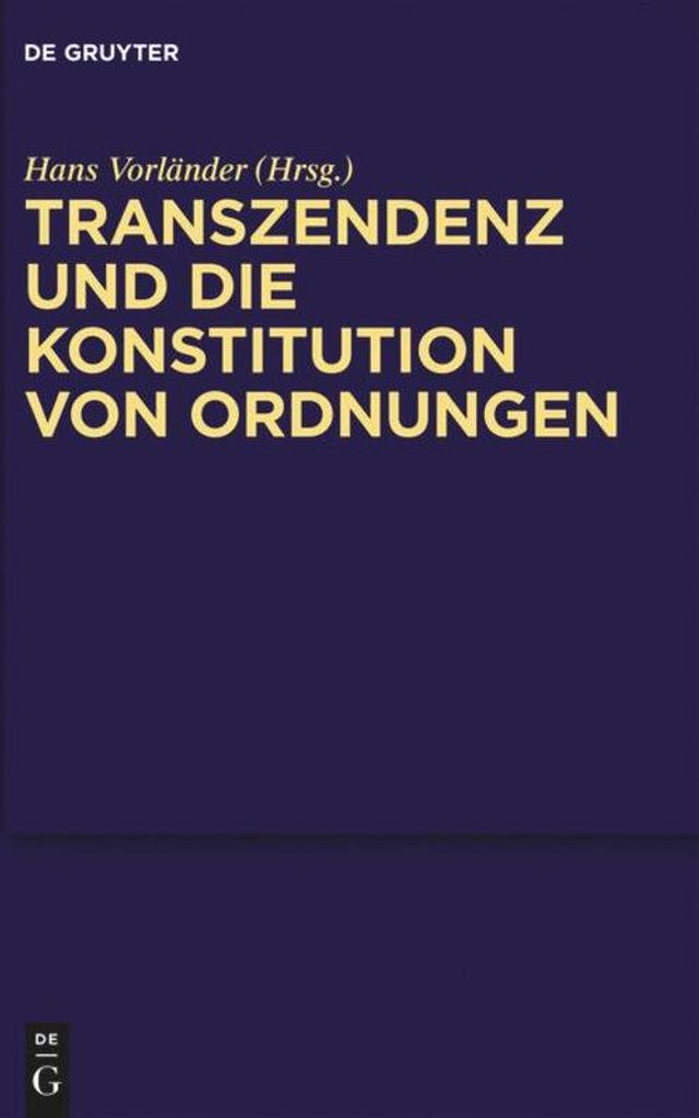 Transzendenz und die Konstitution von Ordnungen