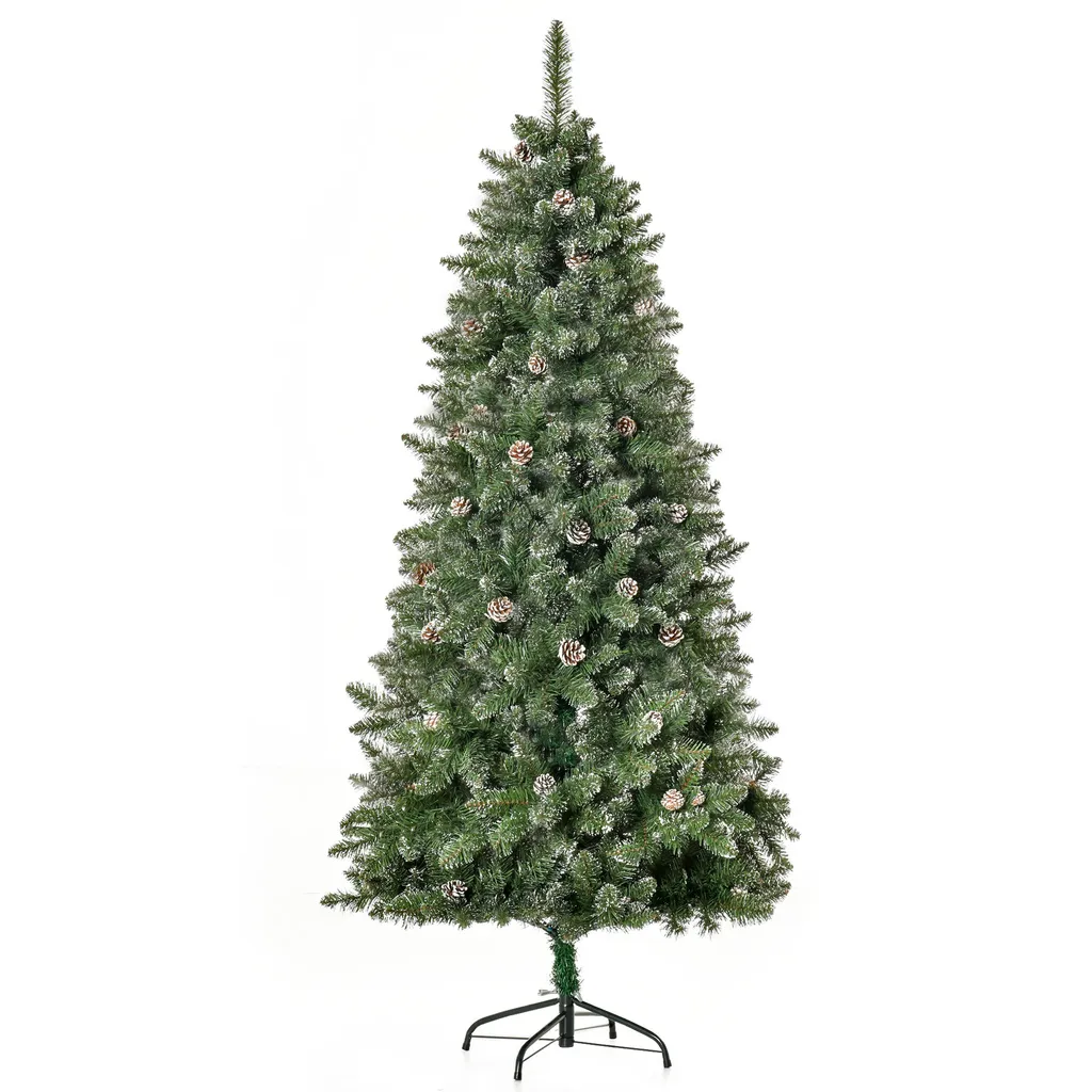 Sapin de Noël Artificiel Enneigé 180cm : Réalisme Nordmann et Pins
