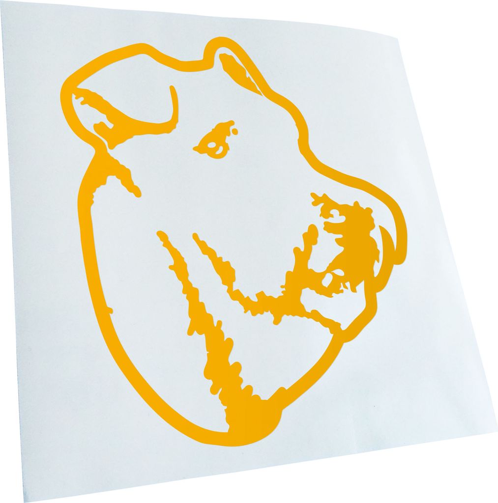Kiwistar - Autoaufkleber - Welsh Terrier Hund - Gelb - 60x50cm - Aufkleber für Auto, Laptop, Fahrrad, LKW, Motorrad Mehrfarbig JDM Decal Racing