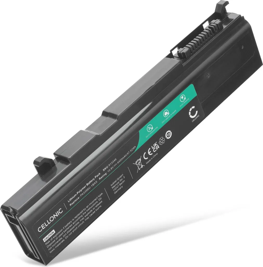 Batteria Li-ion per Toshiba Tecra A9 A10 PA3356U 4400mAh