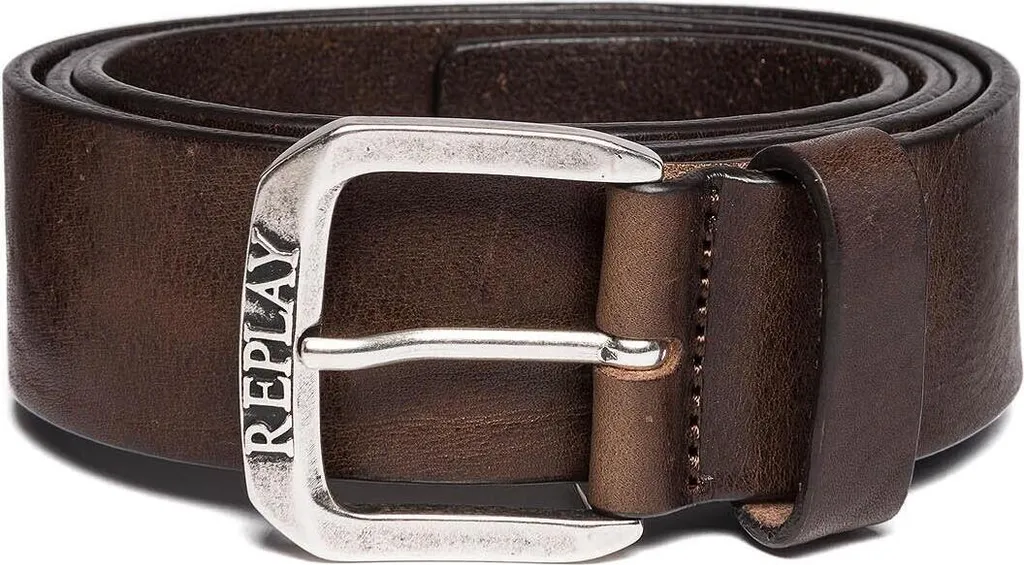 Replay Cuir Ceinture Vintage Leather Belt W105 Fade Tobacco Brun Luxe