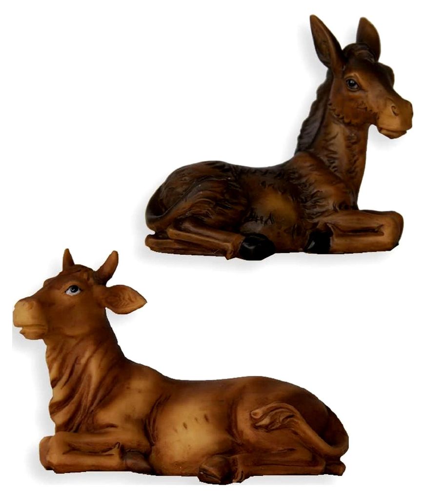 Krippenfigur Ochs und Esel 5 cm