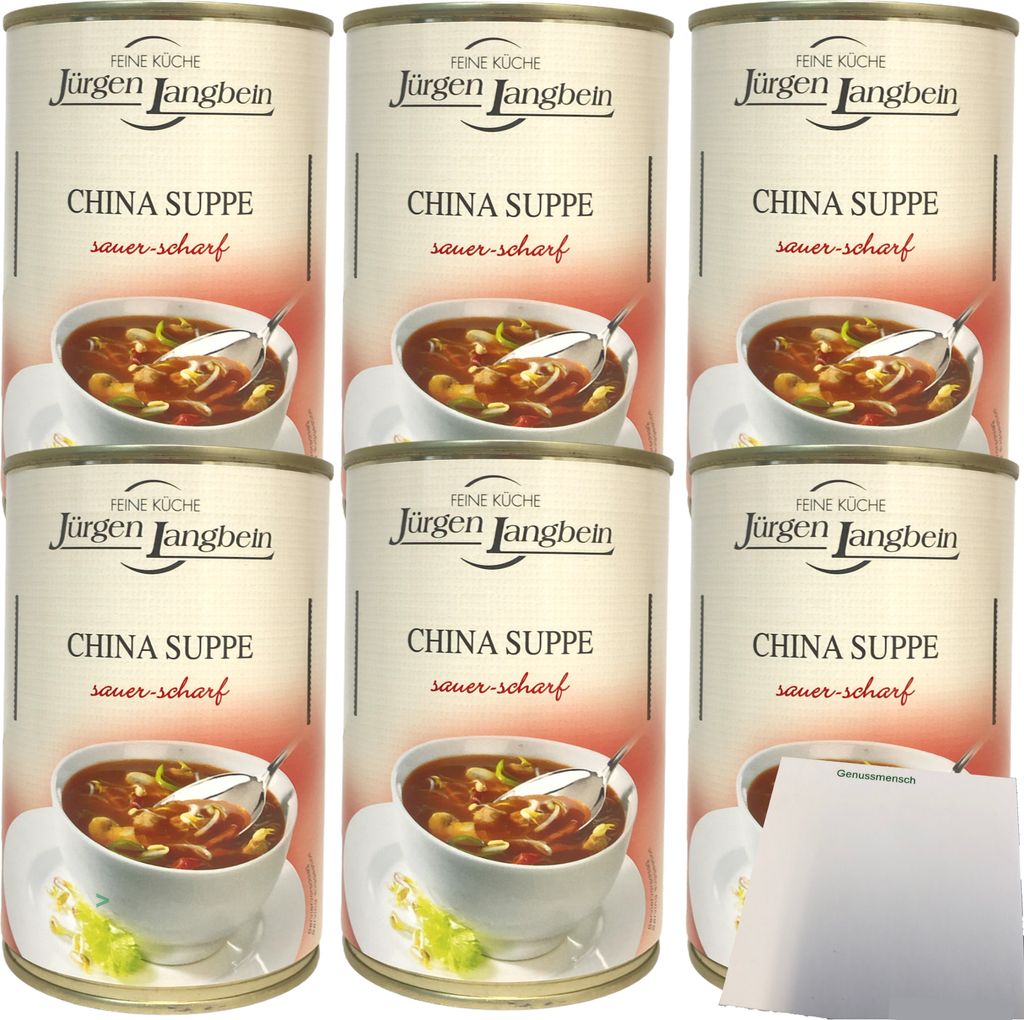 Jürgen Langbein China Suppe Sauer-Scharf 6er Pack (6x400ml) Produktbild 