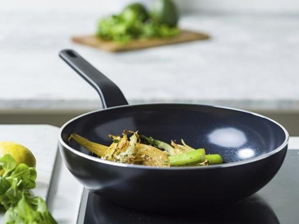 GreenPan Essence, Rund, Wok-/Bratpfanne, Schwarz, Keramik, Produktbild 