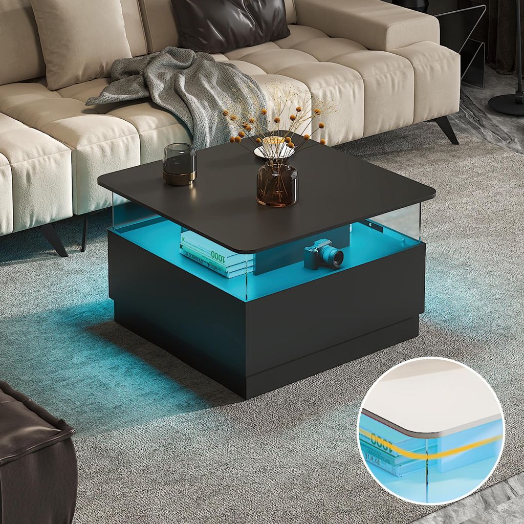 Radelldar Couchtisch mit LED-Beleuchtung Wohnzimmertisch Produktbild 