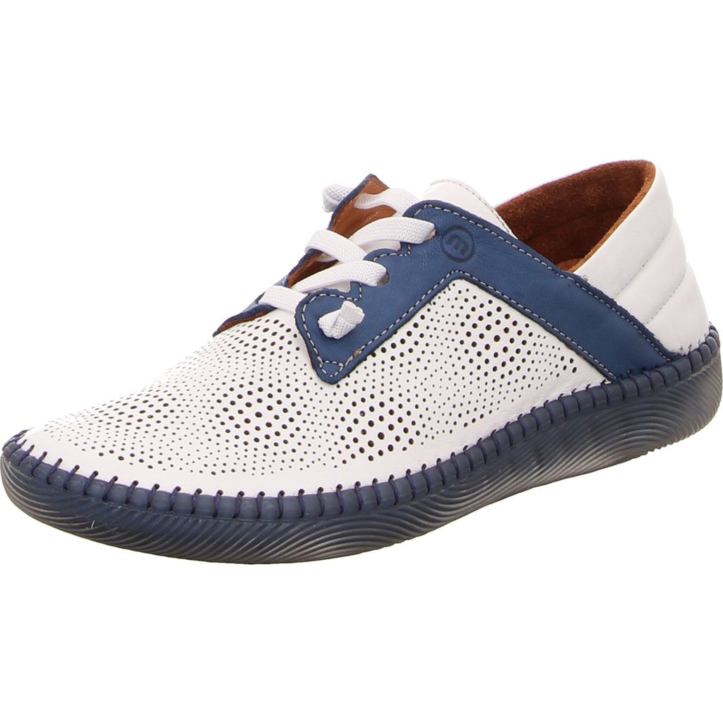 Manitu Schnürhalbschuhe in weiss/weiss kombi, Gr. 40 Produktbild 