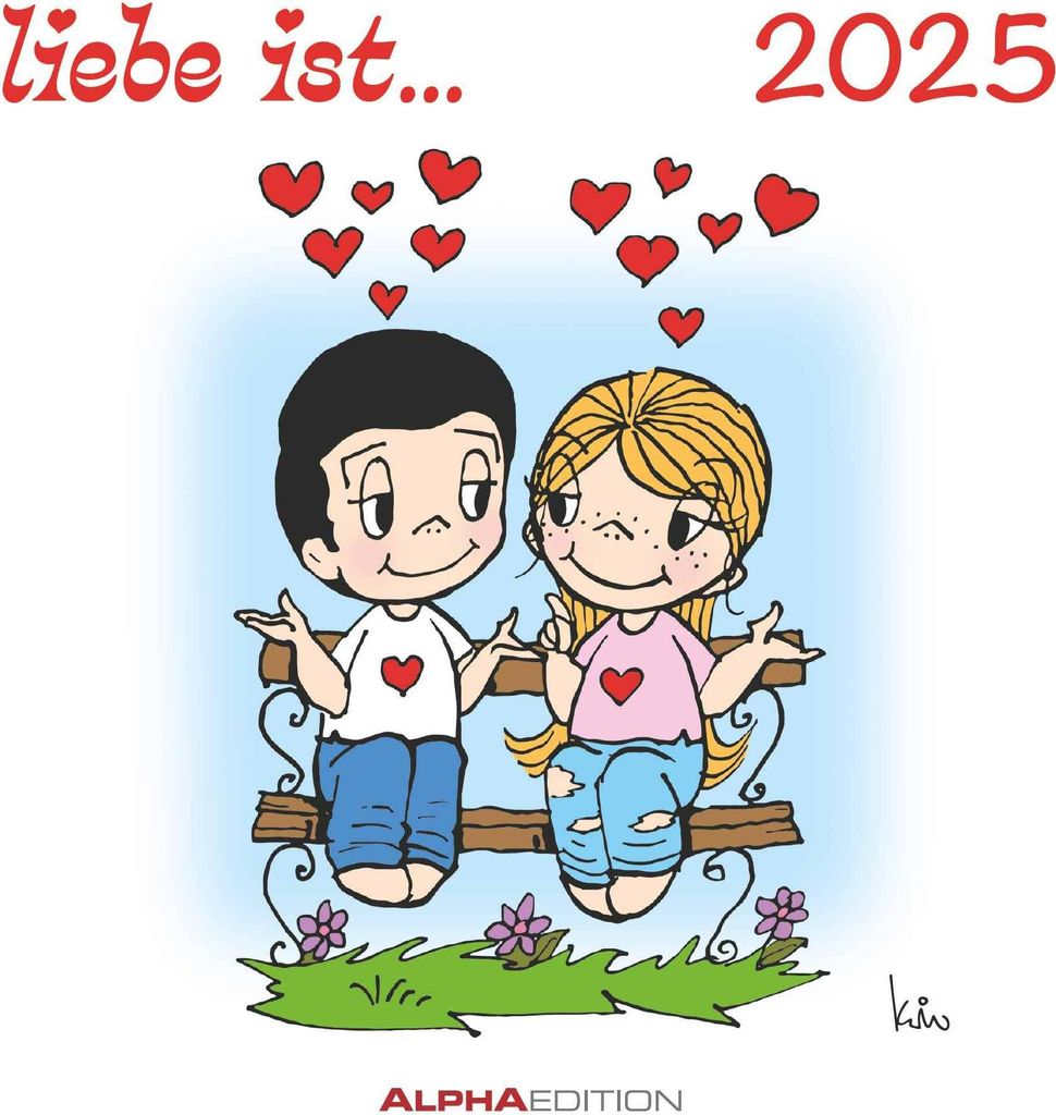 liebe ist... 2025 - Postkarten-Kalender - Produktbild