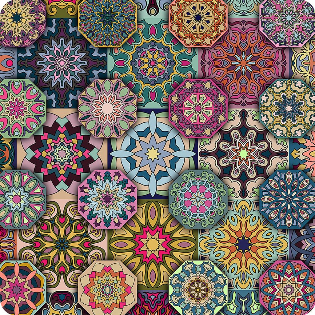 Bertoni Quadratische Tischunterlage - Langlebige, praktische und stilvolle Filz-Tischunterlage mit HD-Druck - VALENCIA - 33 cm x 33 cm