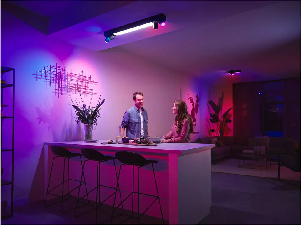 Spot LED PHILIPS Centris connecté RGBW avec éclairage d'ambiance 99cm - 4