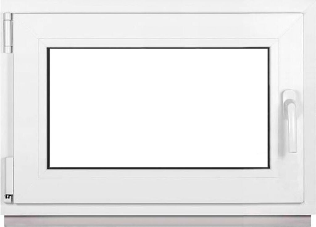 Framex Kellerfenster Weiß BxH 80x50cm (800x500mm) 2fach (32mm) Dreh Kipp DIN Links - Kunststofffenster Premium Fenster - Alle Größen