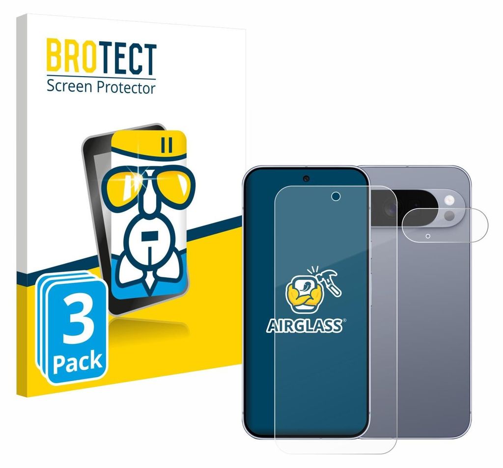 3x BROTECT Schutzglas für Google Pixel 10 Pro XL (Display+Kamera) Schutzfolie Panzer Folie Glas Display Schutz klar
