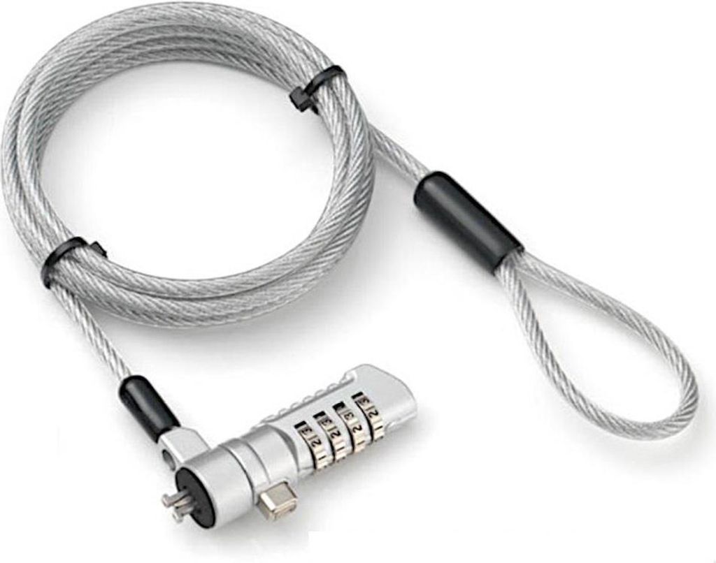 Techly IQ-LOK-16-K, 1,8 m, Zahlenschloss, Metall, Stahl, Silber