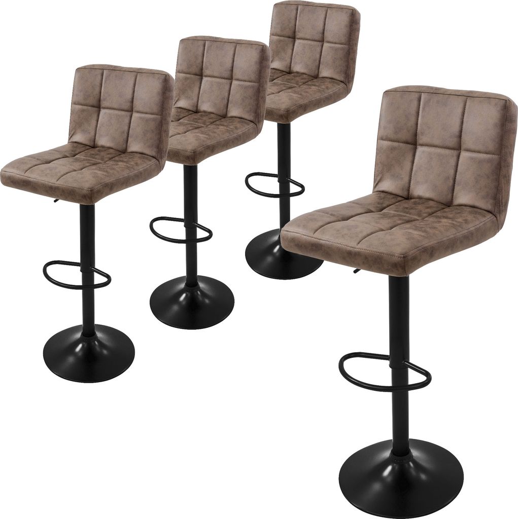 ML-Design 4er Set Barhocker Tresenhocker 360° drehbar, Produktbild 