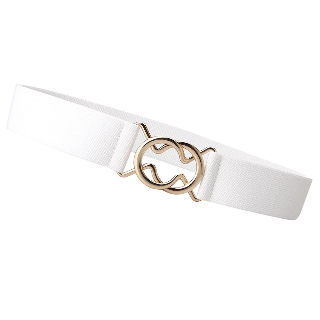 Damen Schlichter Gürtel, einfarbig, elastischer Bund, verstellbare Länge, Lazy Jeans Gürtel, Kleid, schmaler Gürtel, Kostümzubehör