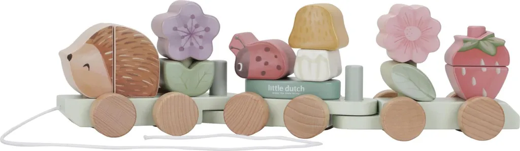 Train à empiler hérisson Little Dutch jouet d'éveil en bois Fairy Garden