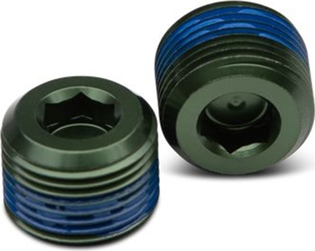 Crankbrothers Pedal End Cap Endkappe, (VE/2), Hex, green