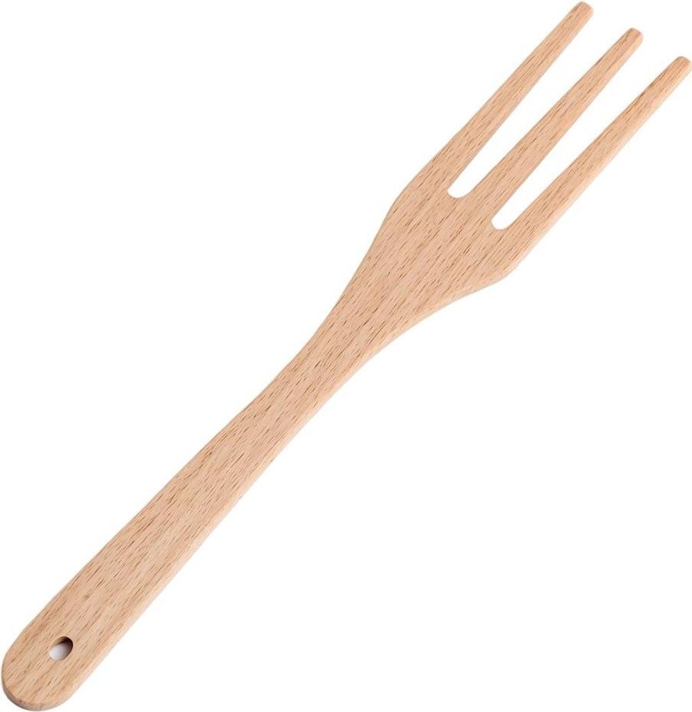 Holzgabel 3-zinkig groß 28 cm – umweltfreundliche Küchengabel