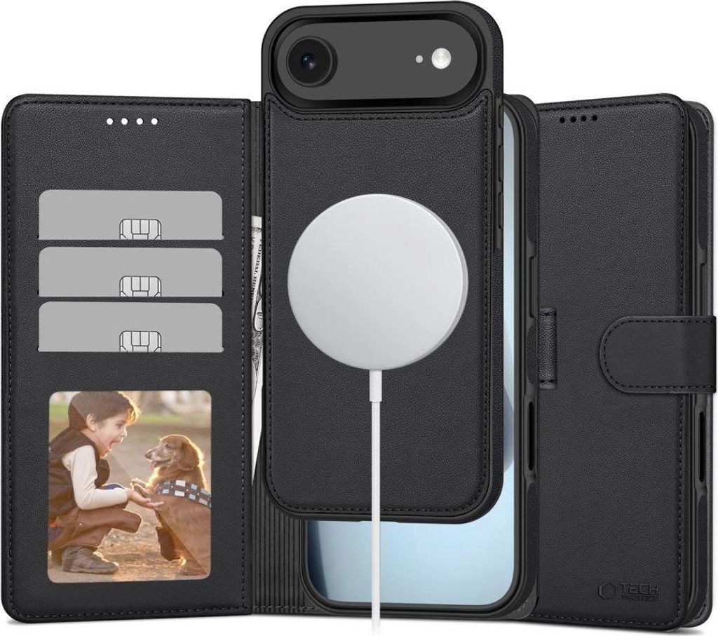 Tech-protect Wallet MagSafe Apple iPhone 17 Air Matt Schwarz