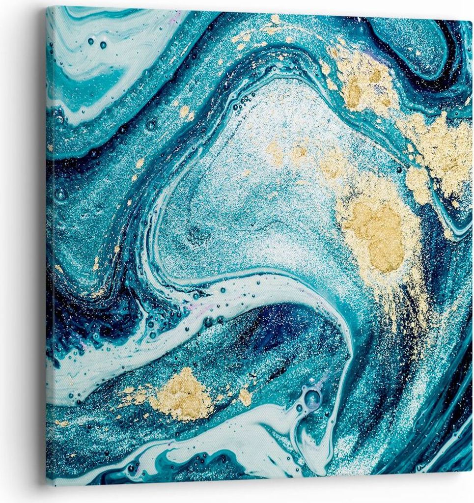 Bild auf Leinwand - Leinwandbild - Abstraktion modern - 40x40cm - Wand Bild - Wanddeko - Wandbilder - Leinwanddruck - Bilder - Kunstdruck - Wanddek...
