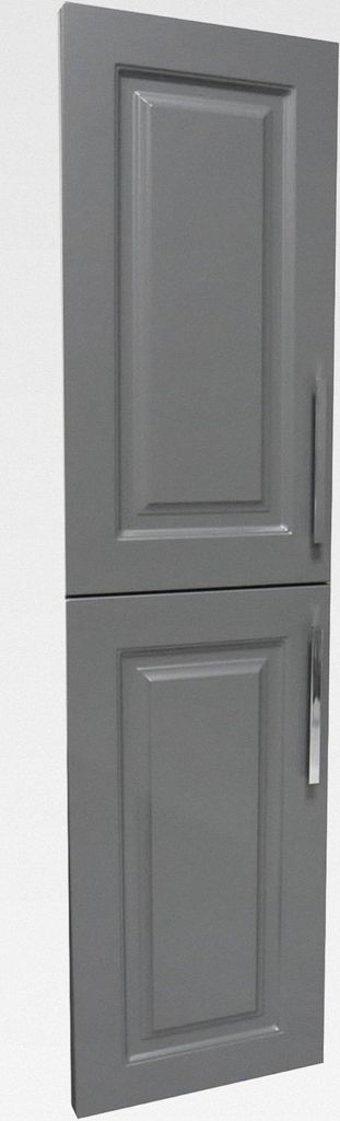 Badezimmer Hochschrank 30cm Breit Arin Anthrazit | 114,5 x 30 x 32 cm| Softclose-Türen | Chromgriffe | Badezimmerschrank Badschrank Badhochschrank...