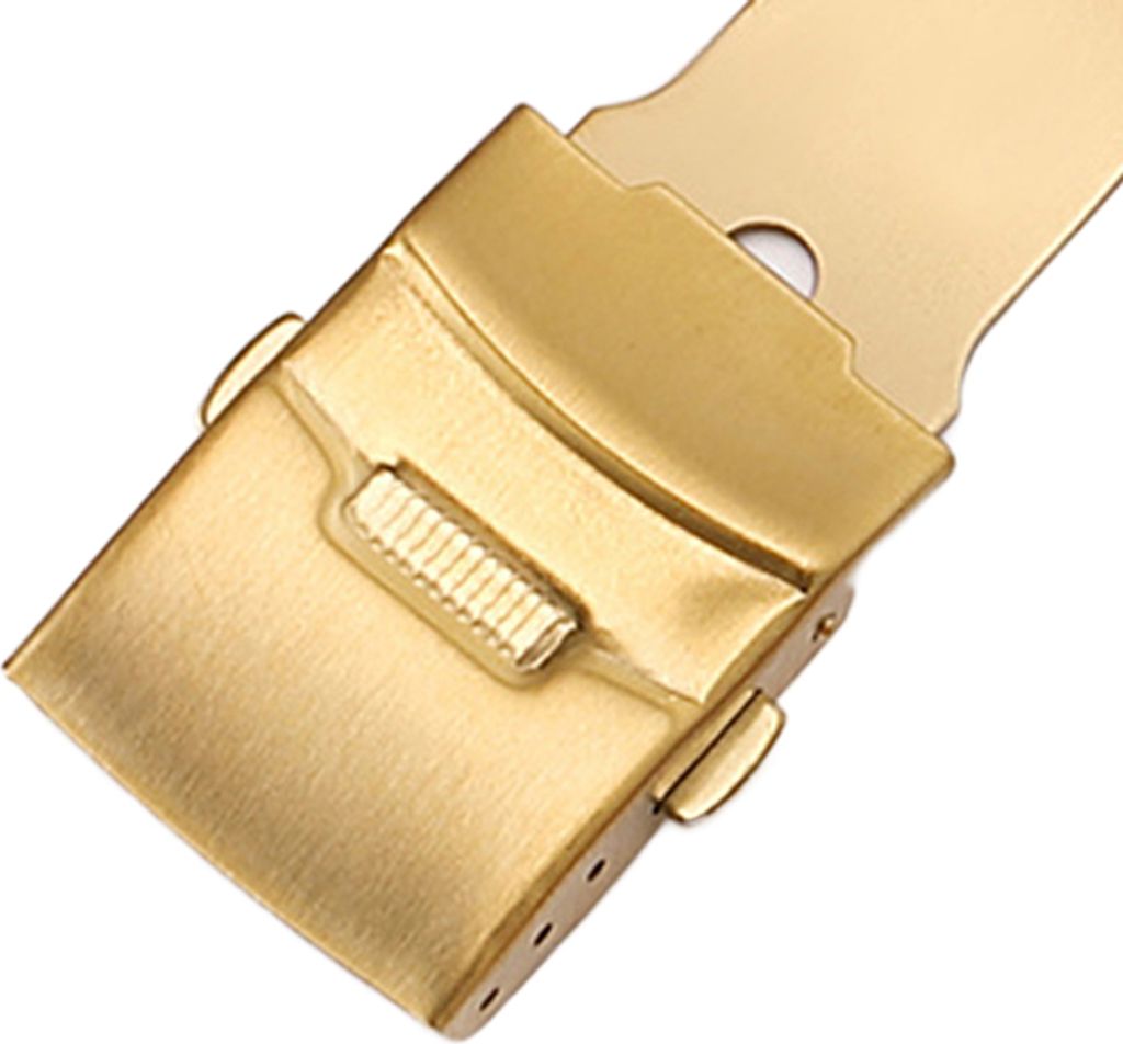Uhr Buckle Universal Double Press Edelstahl Uhren Sicherheitsverschluss für den Uhrmacher-Golden-Größen: 20 mm