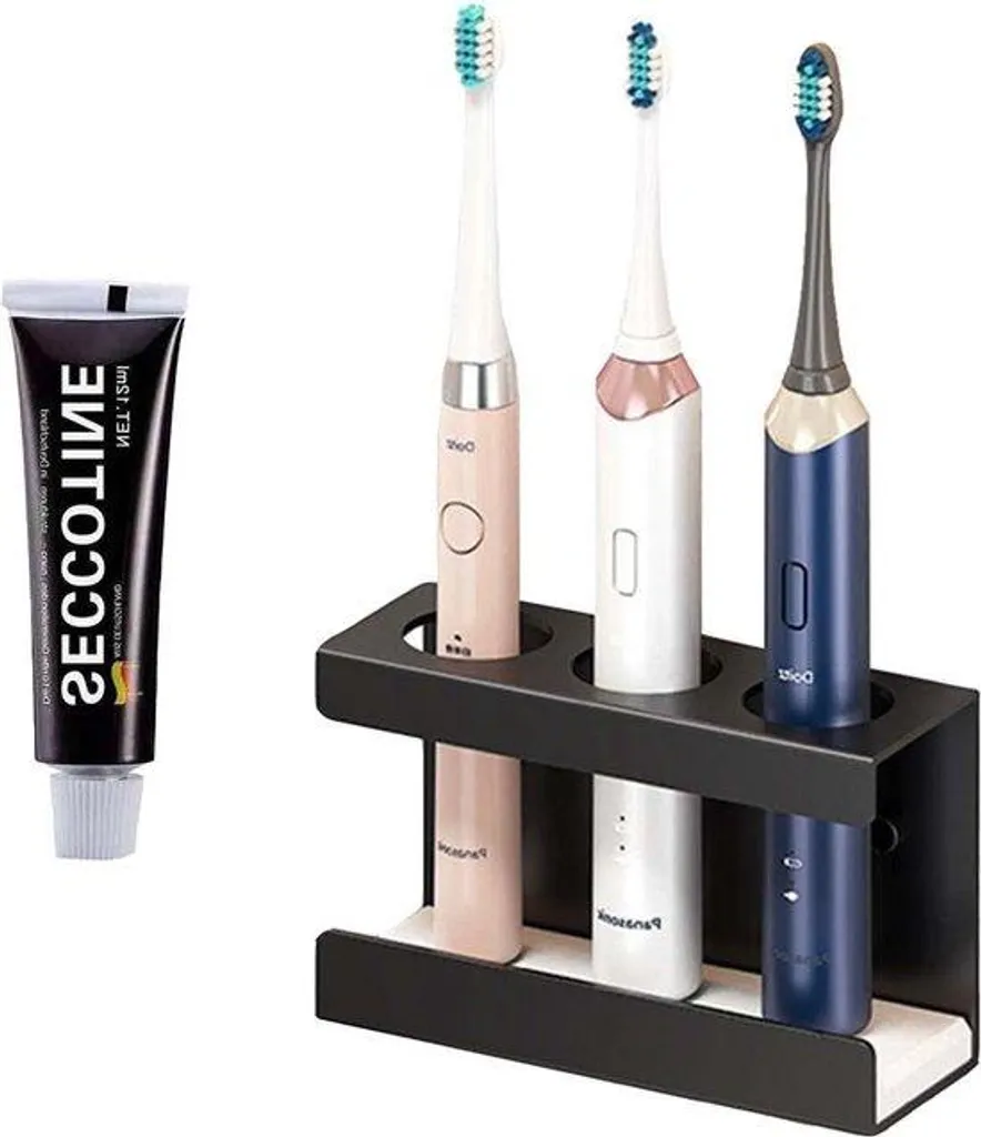 Support brosse à dents électrique noir : fini l'eau stagnante et moisie