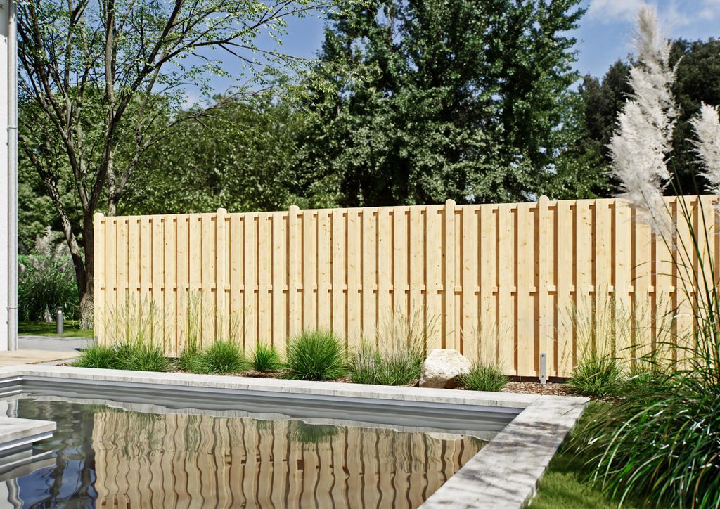 Bohlenzaun Typ 1 180x180cm Fichte unbehandelt