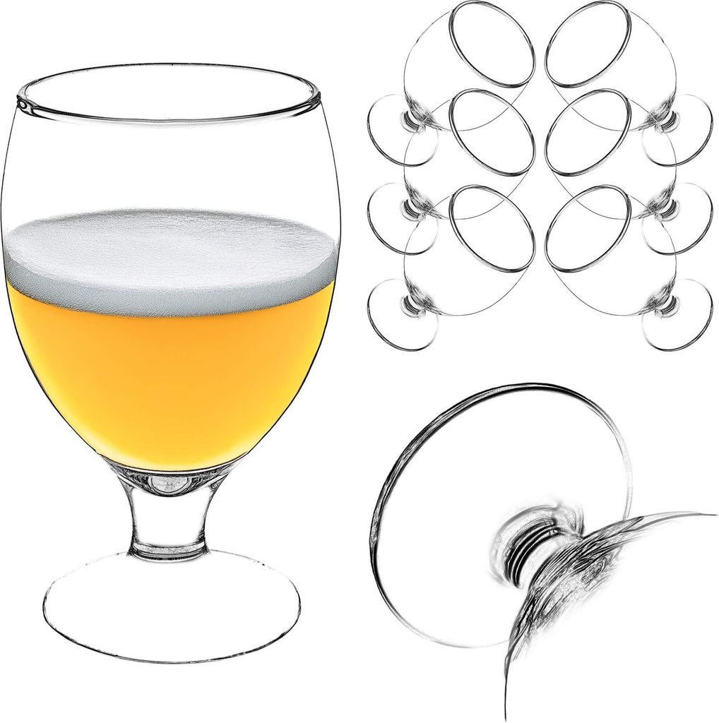 KADAX Verres à bière gobelets hauts 370ml 6 pcs Image du produit 