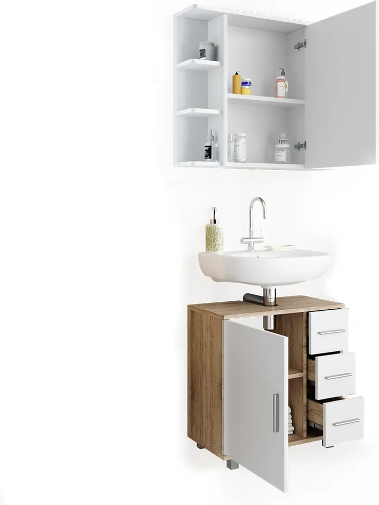 Ensemble meuble de salle de bain Vicco Ilias coloris chêne Sonoma - 7