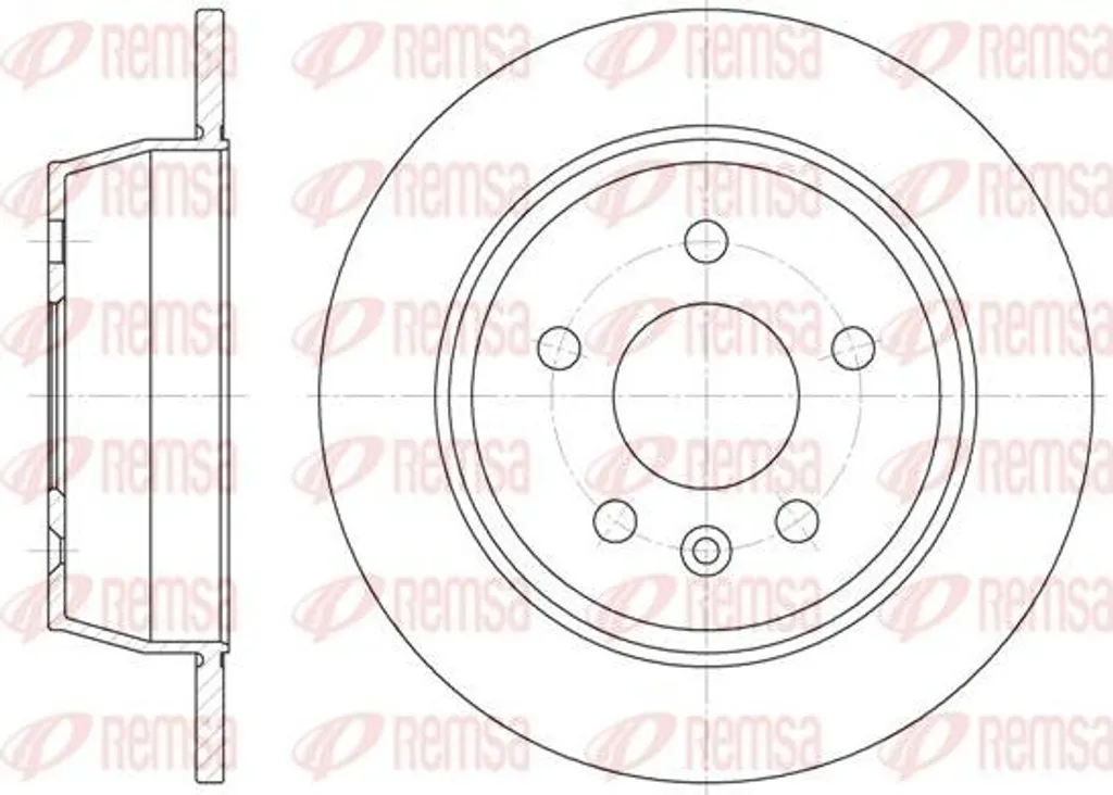 Disque de frein REMSA 6471.00 pour Vito et Classe V OE 6384230112